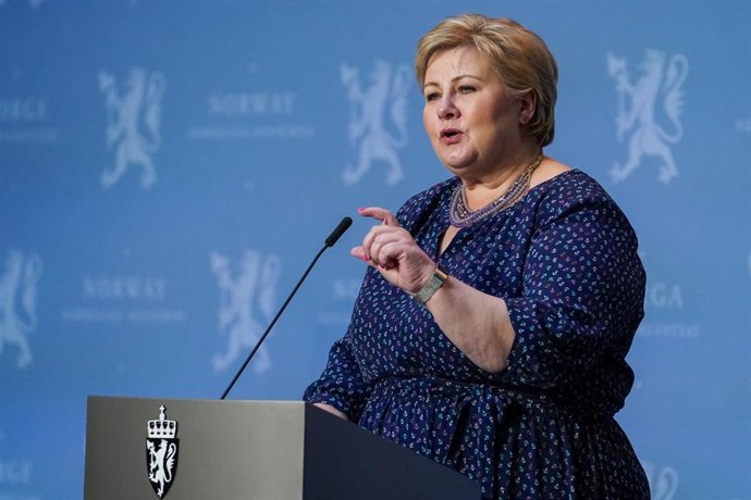 La primera ministra de Noruega, Erna Solberg. 