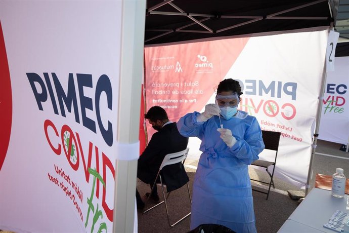 Pimec y Mutuacat realiza tests rápidos de antígenos en 32 empresas del Valls Occidental (Barcelona).