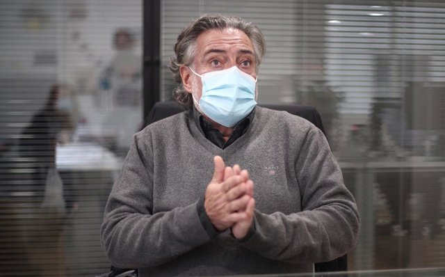 El portavoz municipal del PSOE, Pepu Hernández, durante una entrevista para Europa Press en la sede de la agencia, en Madrid (España), a 5 de noviembre de 2020.