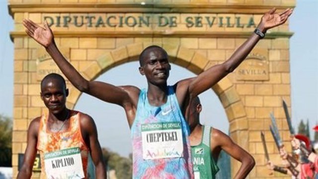 Línea de meta en el Cross de Itálica