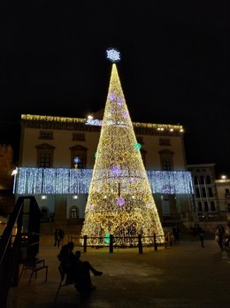 Decoración navideña en Cáceres en 2019