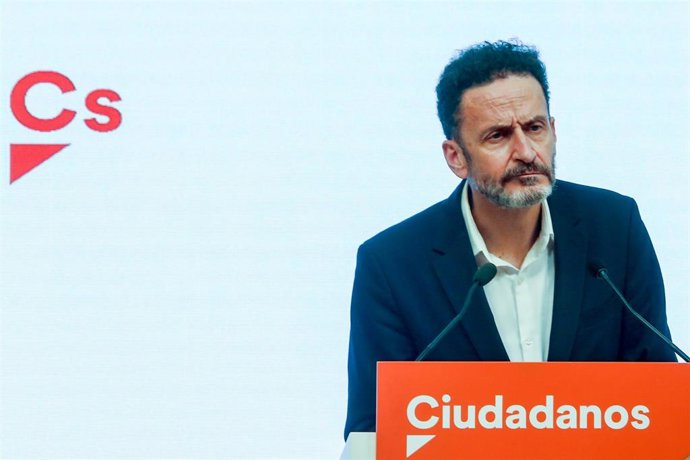 El portavoz adjunto de Ciudadanos en el Congreso, Edmundo Bal, en una rueda de prensa en la sede del partido.