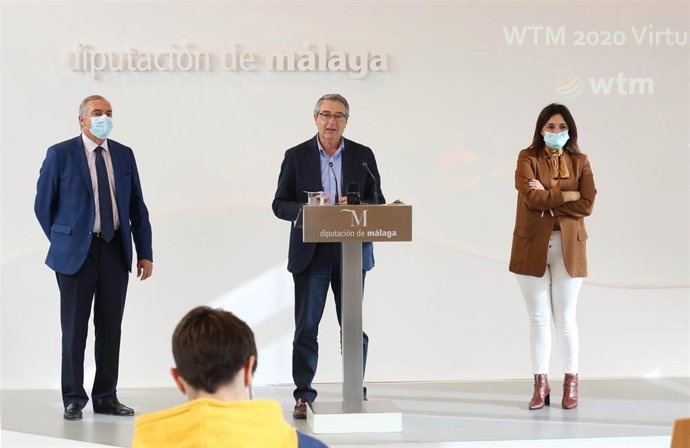 Francisco Salado, presidente de la Diputación de Málaga y de Turismo Costa del Sol, presenta la asistencia del destino a la WTM virtual
