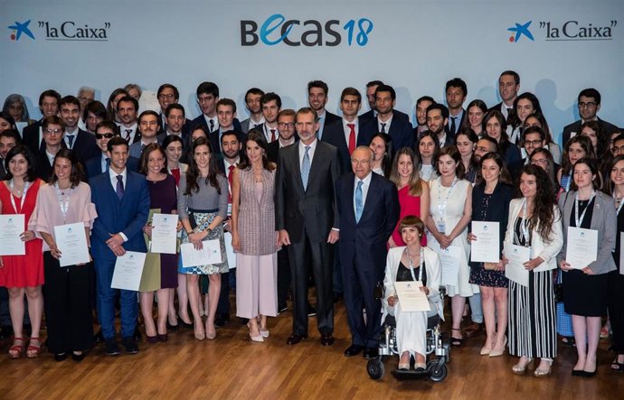 Acto de entrega de las becas para estudiantes de la Fundación La Caixa, en 2018