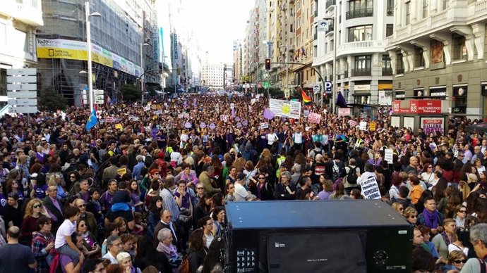 Manifestación contra la violencia machista del 7N en Madrid.