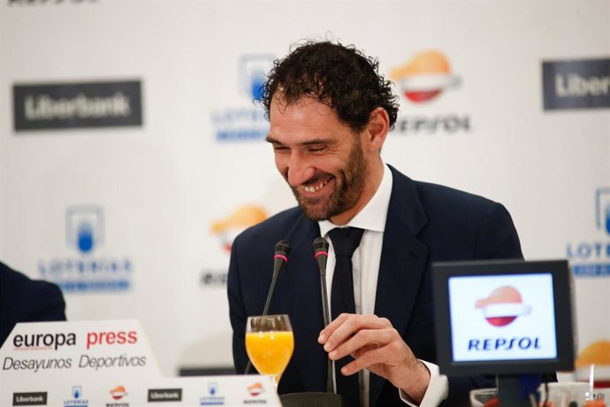 Jorge Garbajosa, presidente de la FEB, en los Desayunos Deportivos de Europa Press