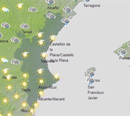 Previsión de Aemet para la Comunitat Valenciana