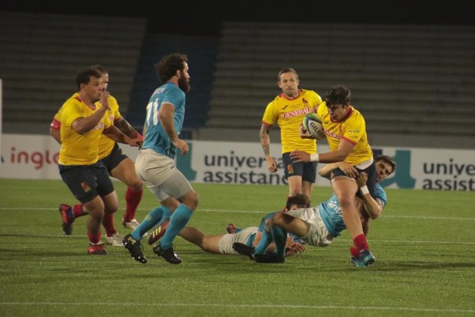 La selección española de rugby ante Uruguay