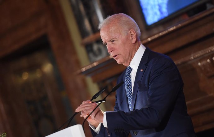 FILED - 17 February 2018, Bavaria, Munich: Former US Vice President Joe Biden speaks during the 54th Munich Security Conference. USDemocratic candidate Joe Biden has won enough electoral votes to be declared the winner of the US presidential election, 