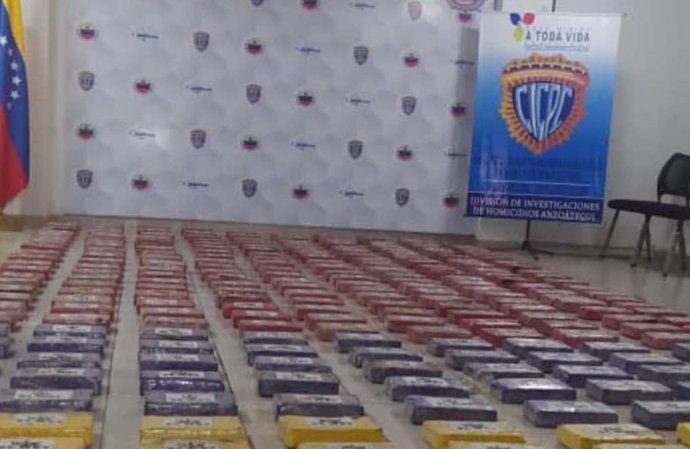 Fardos de cocaína incautados en Barcelona, Venezuela