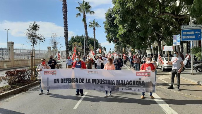 Manifestación en la provincia de Málaga a favor de la reindustrialización