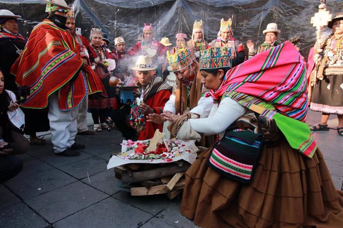 Ceremonias tradicionales por la toma de posesión de Luis Arce como presidente de Bolivia