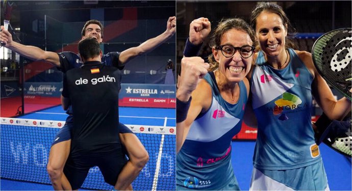 Alejandro Galán y Juan Lebrón y Gemma Triay y Lucía Sainz, campeones del Estrella Damm Alicante Open del World Padel Tour