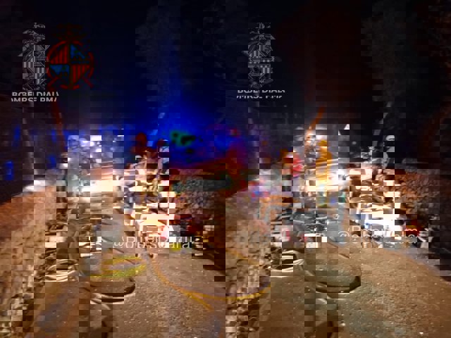 Accidente en la carretera vieja de Bunyola