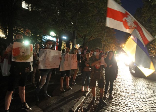 Manifestació de l'oposició a Aleksandr Lukaixenko a Minsk