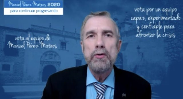 Manuel Pérez Mateos, candidato a la reelecicón como rector de la UBU.