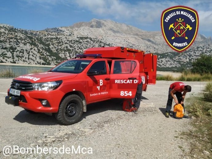Efectivos del Grupo de Rescate de Montaña de Bomberos de Mallorca.