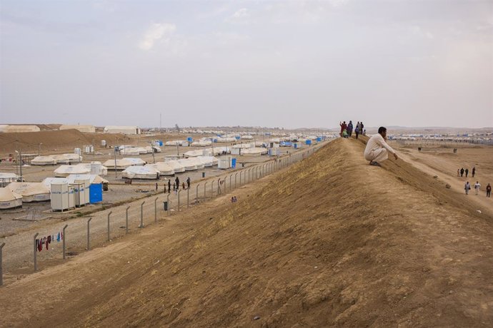 Campo de desplazados de Hammam Al Alil, en Irak