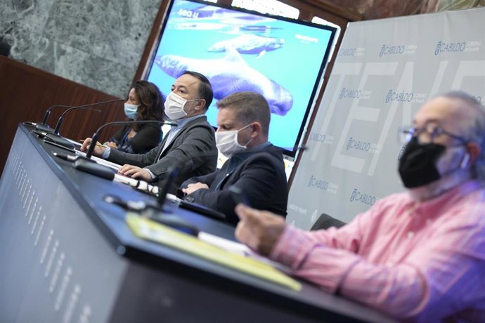 El consejero del área de Planificación del Territorio Patrimonio Histórico y Turismo, José Gregorio Martín Plata, presenta el Congreso Internacional de Avistamiento de Cetáceos