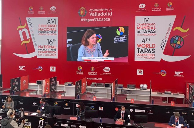 Samantha Vallejo-Nágera interviene en la inauguración del Concurso Nacional de Pinchos Ciudad de Valladolid.