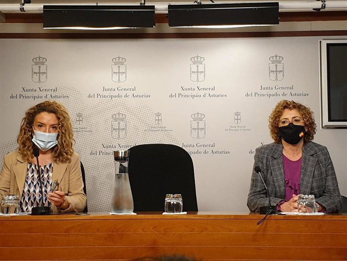 La portavoz del PP en la Junta General, Teresa Mallada, y la diputada del PP Gloria García