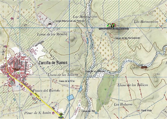 Lugar sobre el plano en el que ha tenido lugar el accidente