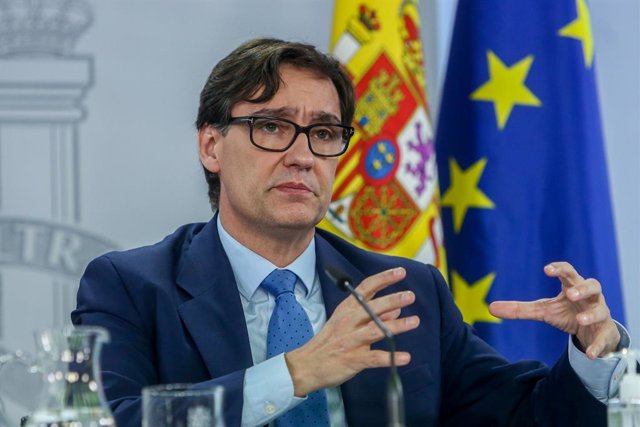 El ministre de Sanitat, Salvador Illa, intervé en la roda de premsa posterior al Consell Interterritorial a La Moncloa. Madrid, (Espanya), 4 de novembre del 2020. 