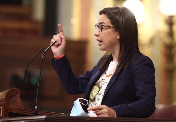 La diputada del PP Ana Belén Vázquez Blanco, interviene durante una sesión plenaria en el Congreso de los Diputados, en Madrid (España) a 1 de octubre de 2020. 