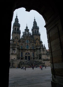 Fachada principal de la Catedral de Santiago de Compostela (A Coruña)