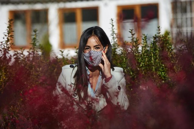 La vicealcaldesa de Madrid, Begoña Villacís, durante la presentación de  la campaña del Bosque Metropolitano en el vivero de la Casa de Campo, Madrid (España)