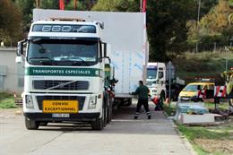 Pla general d'un dels mduls damunt del triler a les installacions de Cardona. Imatge del 9 de novembre del 2020. (Horitzontal)