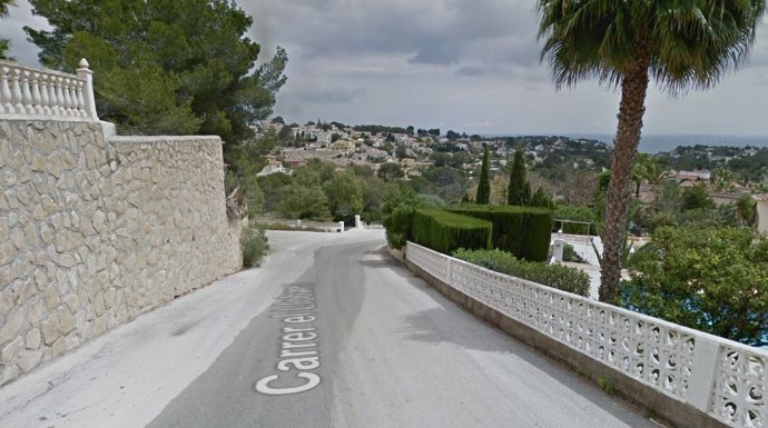 Calle Llobarro, en Benissa (Alicante)