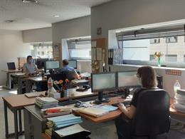 Trabajadores de un juzgado de Catalunya.