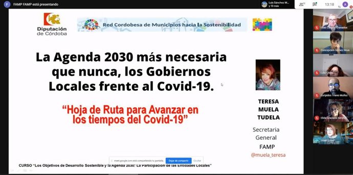 La secretaria general de la FAMP, Teresa Muela, interviene en la jornada sobre Desarrollo Sostenible y Agenda 2030 de la Diputación de Córdoba