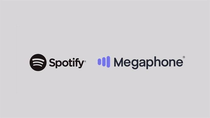 Logos de Spotify y Megaphone.