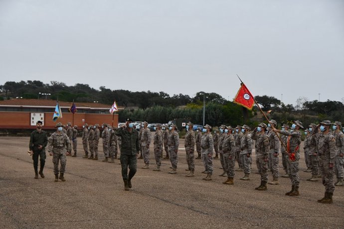 Despedida de los efectivos de la Brigada Extremadura XI que se desplazan a Mali