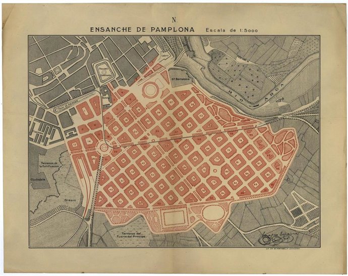 Plano de 1917 del Segundo Ensanche
