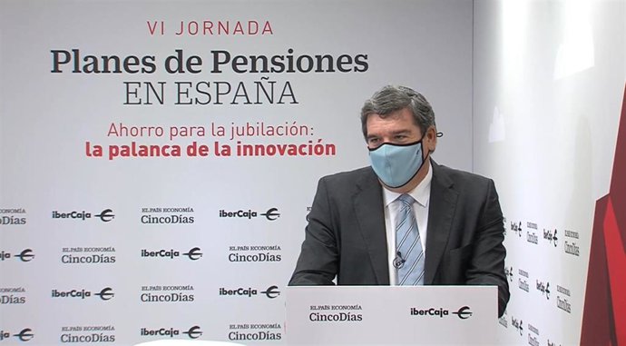 El ministro de Inclusión, Seguridad social y Migraciones, José Luis Escrivá, en la VI edición de la jornada Planes de Pensiones en España' organzada por Cinco Días.