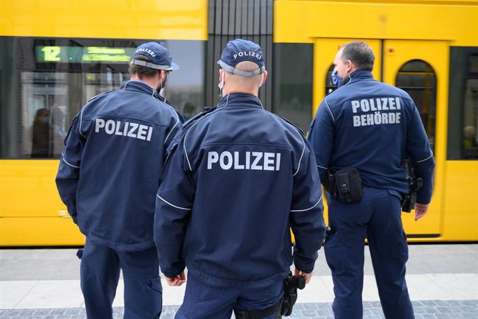 Despliegue policial en Dresde