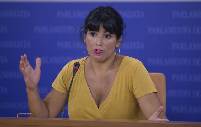 La presidenta del grupo parlamentario de Adelante Andalucía, Teresa Rodríguez
