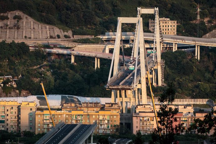 Derrumbe del puente Morandi en Génova