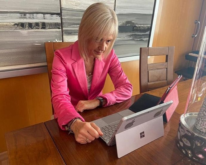 La diputada adjunta a la Presidencia y delegada para las Relaciones Internacionales de la Diputación de Barcelona, Pilar Díaz, participa en la inauguración telemática del mercat Audiovisual de Catalunya (MAC)