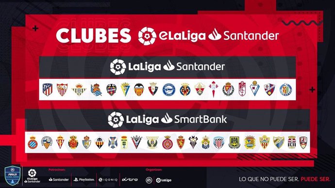 La eLaLiga Santander de 2020-21 contará con 38 clubs, cuatro más que en la anterior temporada
