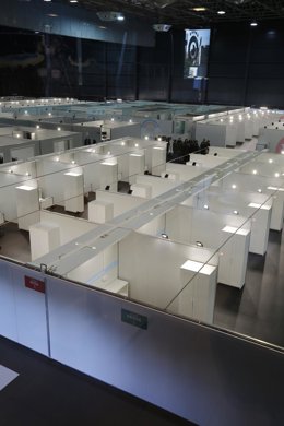 Vista general de los boxes del hospital provisional H144 