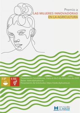 Cartel del premio a la innovación agrícola en el ámbito de la mujer rural. 