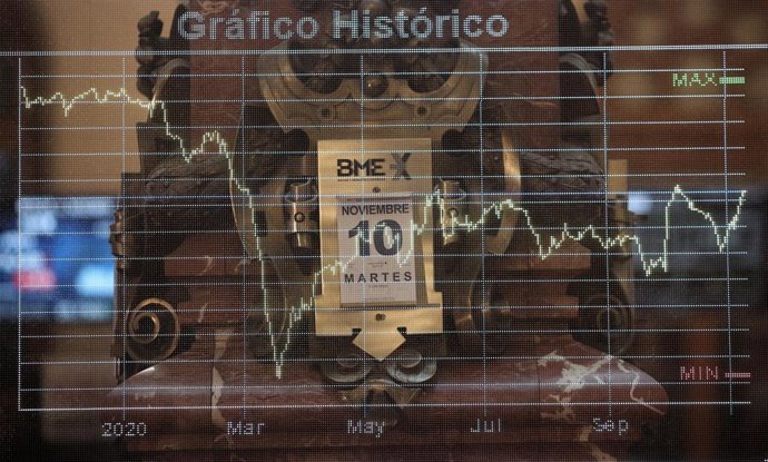 Calendario con la fecha del 10 de noviembre en la bolsa de Madrid (España), a 10 de noviembre de 2020. 