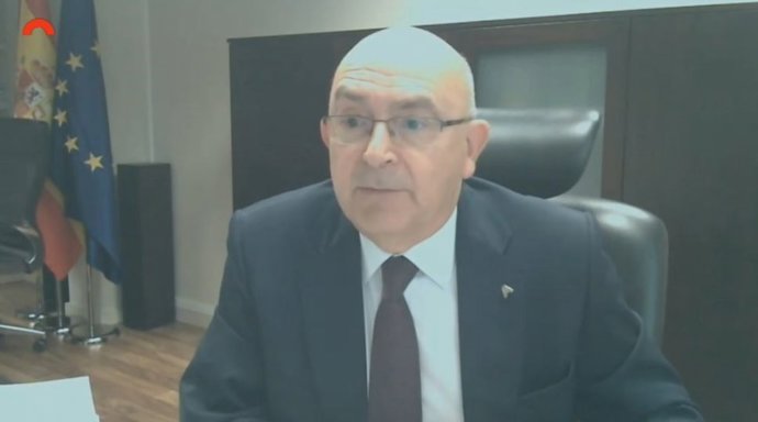 El director de la Oficina Antifrau, Miguel Ángel Gimeno, comparece por videoconferencia en la Comisión de Asuntos Institucionales del Parlament. El 11 de noviembre de 2020.