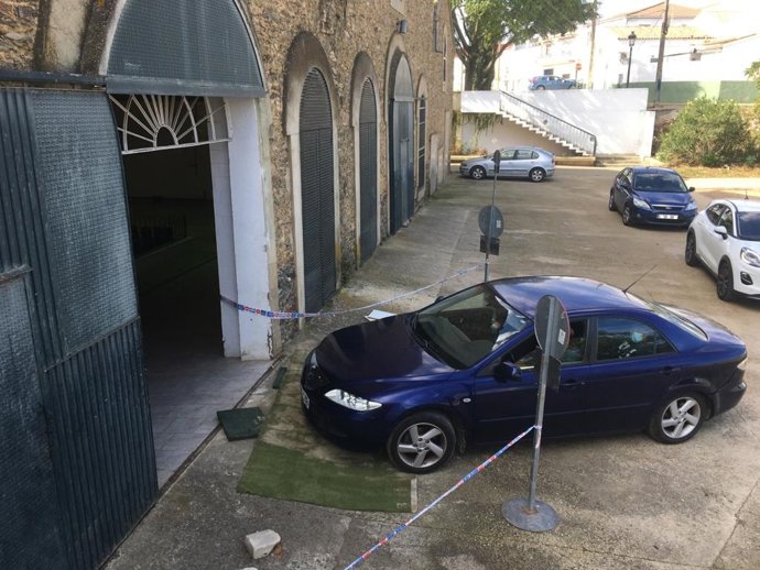 Autocovid en las instalaciones de la Feria de Muestras del ayuntamiento de Valverde del Camino (Huelva).