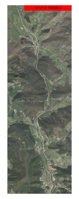 Tramo 2 de la N-121-A en conversión en vía 2+1