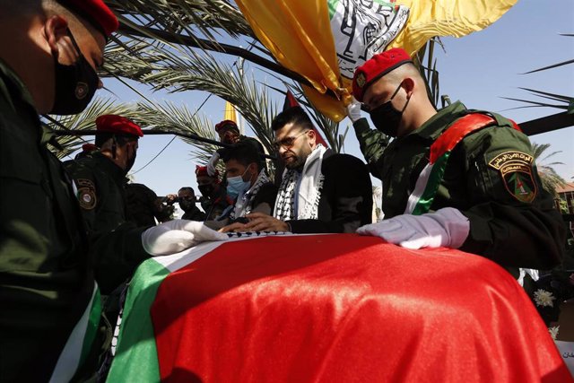 Funeral del secretario general de la Organización para la Liberación Palestina (OLP) y jefe negociador palestino, Saeb Erekat